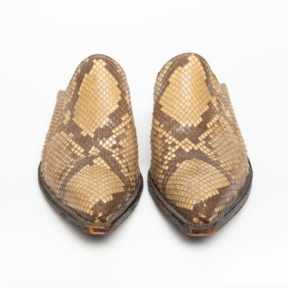 SOLD - VTG Western Snakeskin Mules by Panhandle Slim - Picture 3 of 11